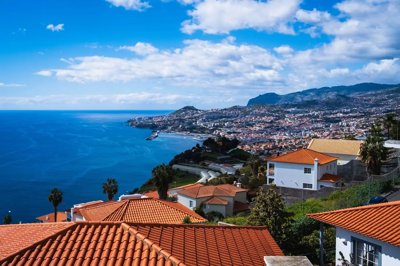Vue sur Funchal et l'océan